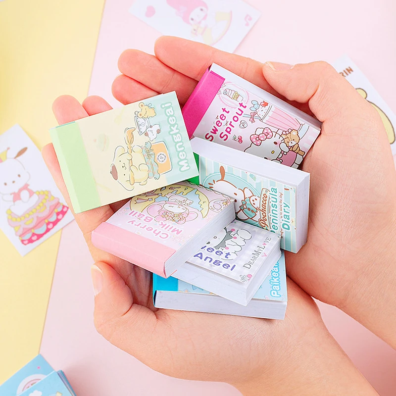 

Kawaii 50 шт. аниме Строительная книга Kuromi My Melody Cinnamoroll мультфильм «сделай сам» искусственные наклейки канцелярские игрушки