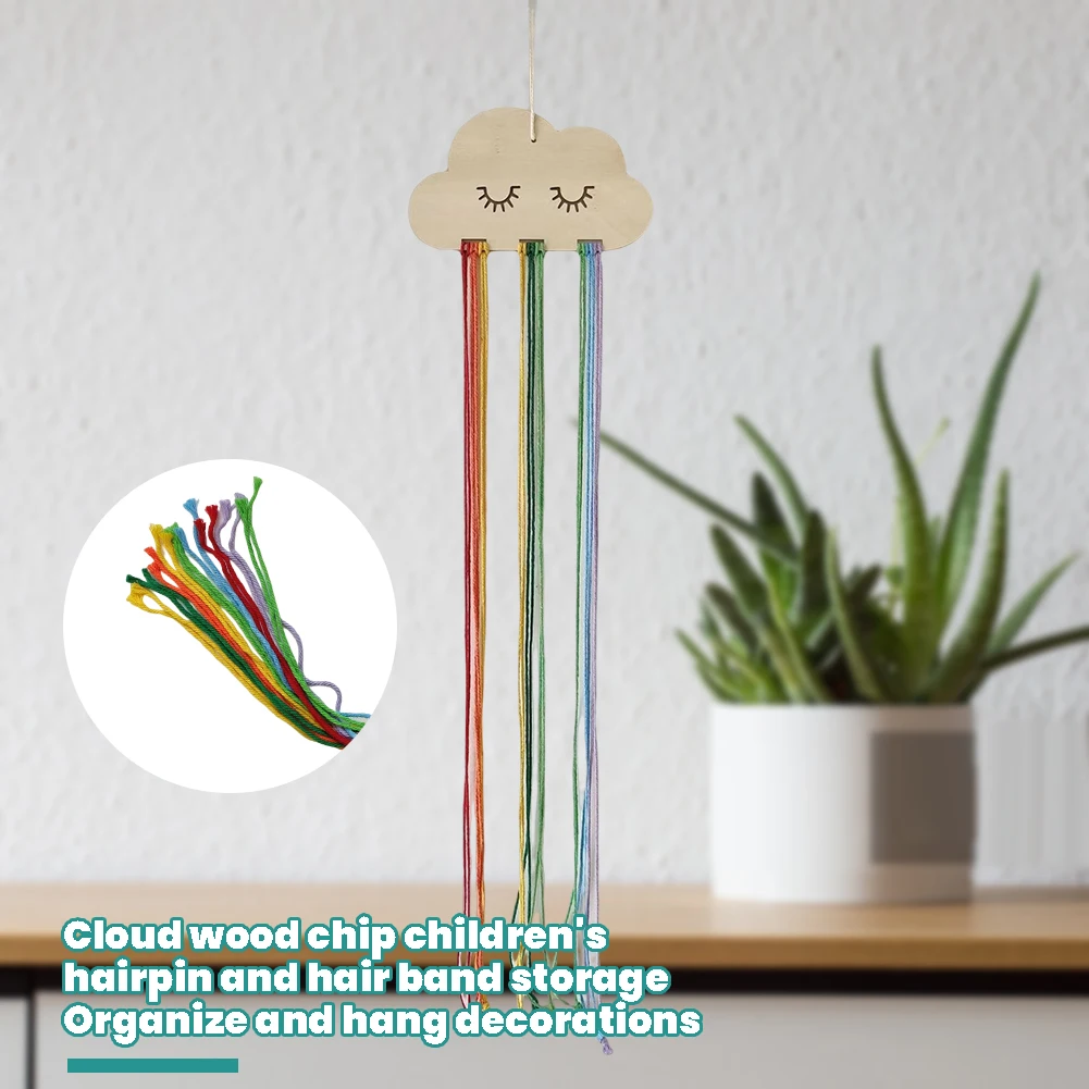

Wood Clouds Style Hairpin Storage Home Jewelry Storage Pendant Decoration For Children Girls
