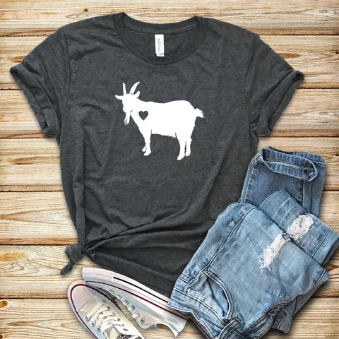2019 Милая женская рубашка из козы, Повседневная рубашка для девушек на ферме, рубашка для сельской местности для влюбленных коз