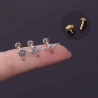 1piece dangle earrings flower animal women earrings 2022 jewelry ear cuffs 1 2x6mm piercing stainless steel stud earrings