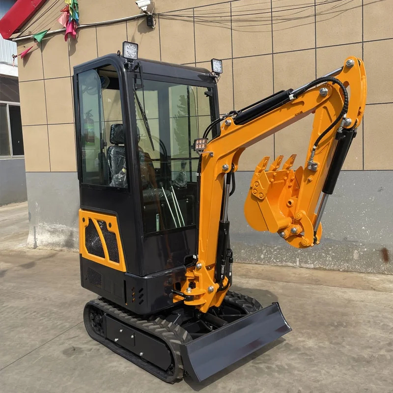 

Cheap Price Digger 1ton Hydraulic Pilot Tracked Excavator Excavadora Household Garden Digging Machine 1.2 t 1.5 t