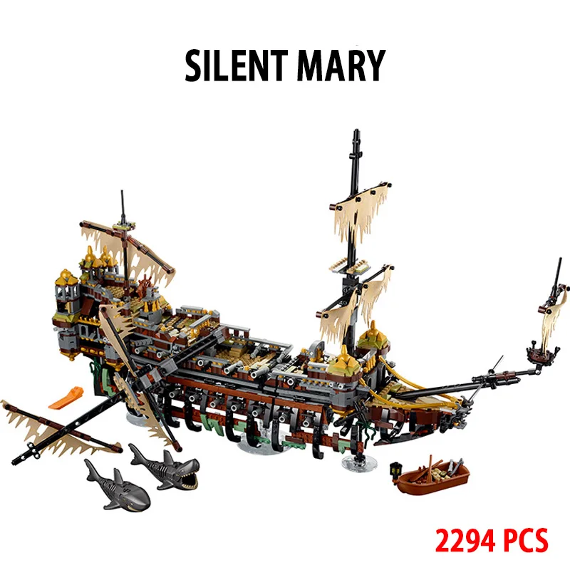 

Silent Mary Ship Model Building Blocks Brick For Kids Early Education DIY Toy Birthday Christmas Gifts Compatible 71042 16042
