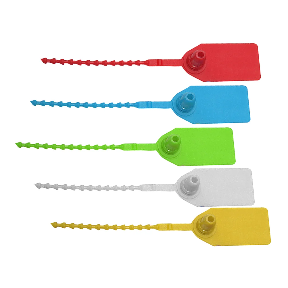 

50 Pcs Sticker Labels Fixing Ring Cable Tie Self-locking Sign Board Loop