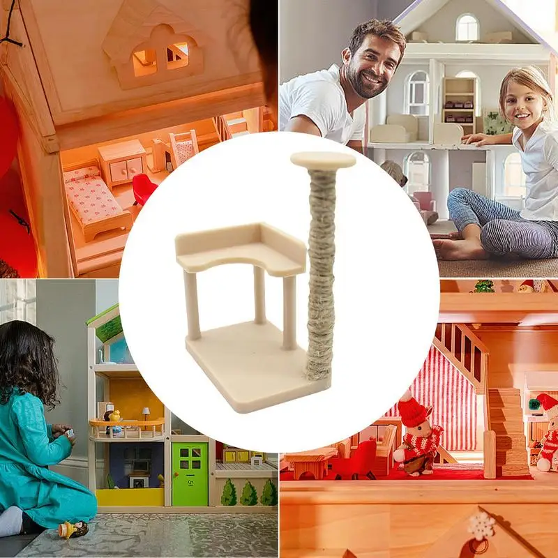 Миниатюрный кукольный дом мебель 1:12 рамка для лазания кота модель кукольного