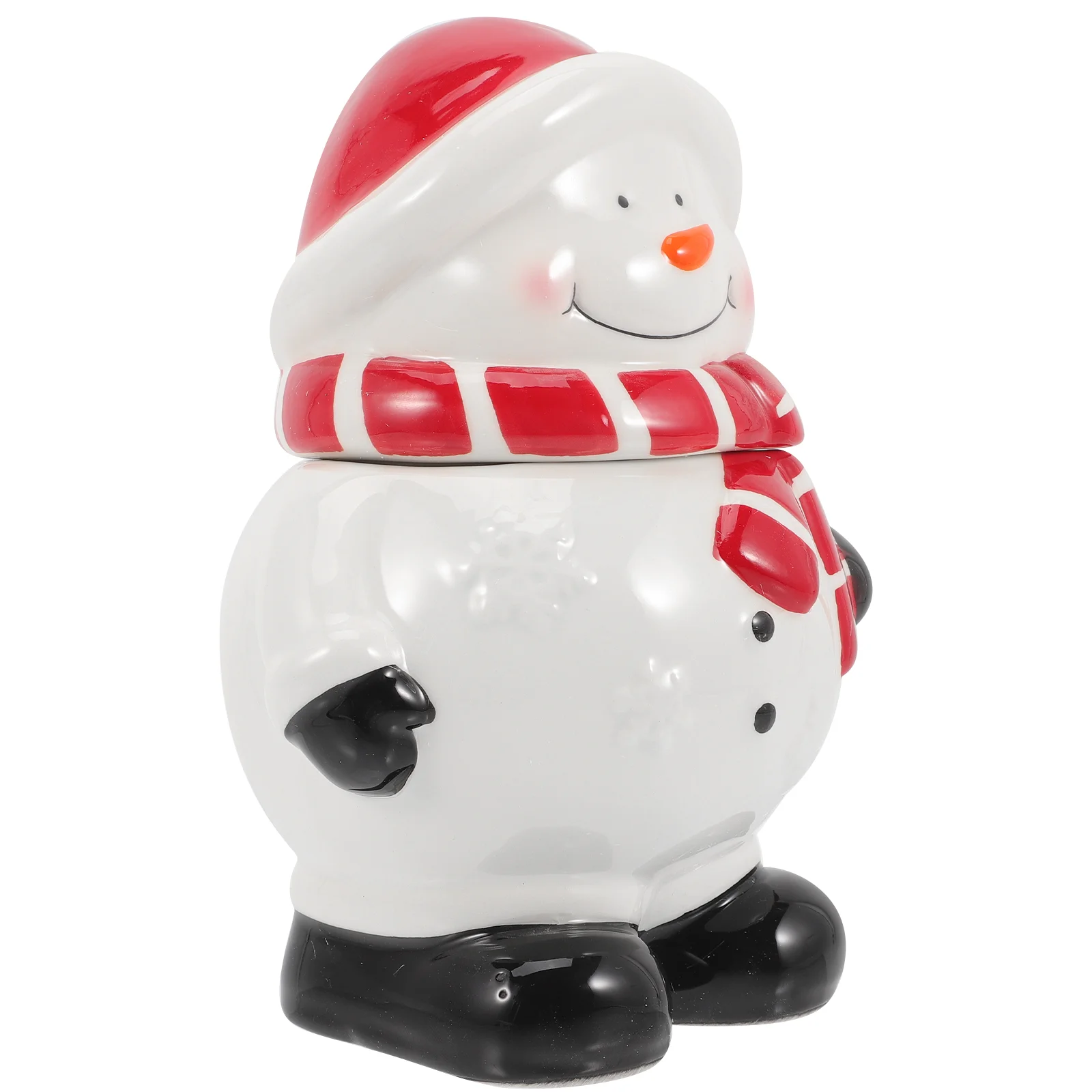 

Christmas Jar Snowman Candy Cookie Ceramic Sugar Bowl Condiment Cellarjars Box Container Holiday Storage Statues Snacks Cute