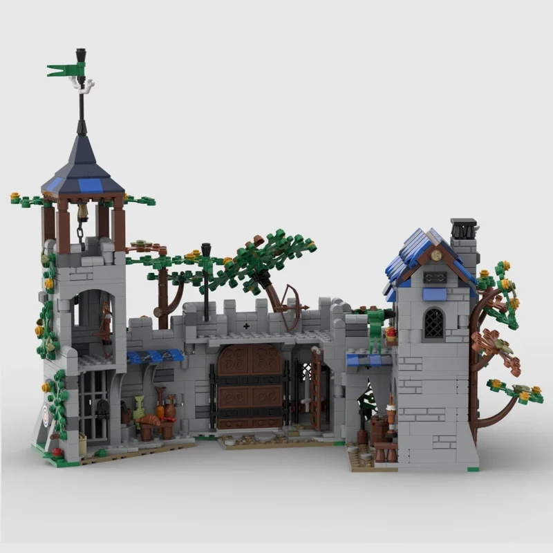 Средневековая крепость модель Moc строительные блоки модульные подарки