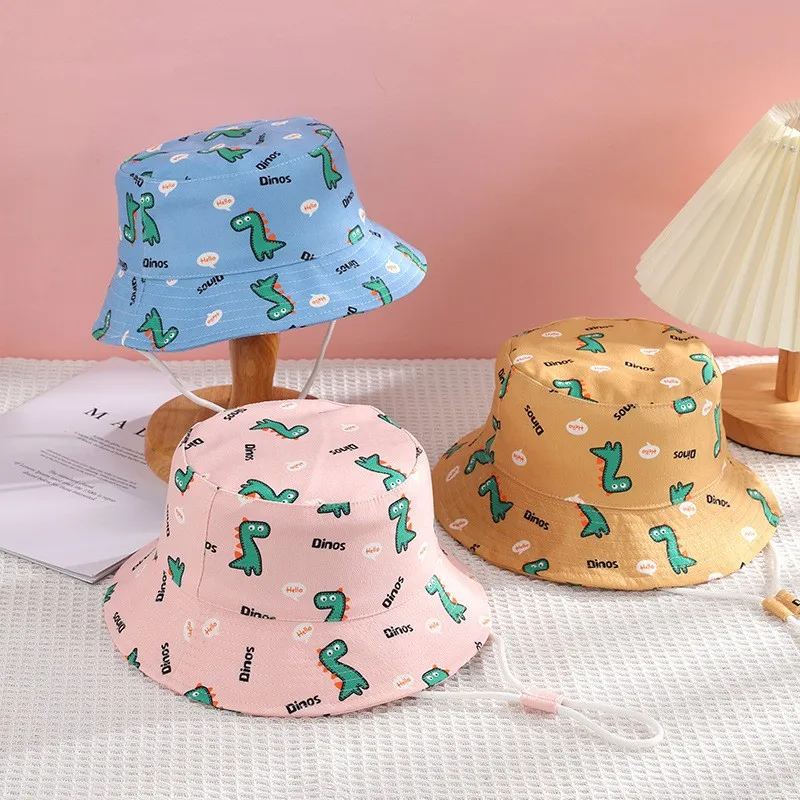 

Summer Outdoor Print Beach Hat Cartoon Cute Baby Shade 48/50/52/54cm Multi-Size Fashionable Children Fisherman Hat Bucket Hat