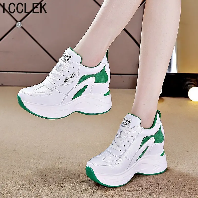 

Women Shoes 2022 Designer Sneakers Fashion Outdoor Internal Increase Wedges Causal Lace Up Shoes Female Platform Ladies Footwear