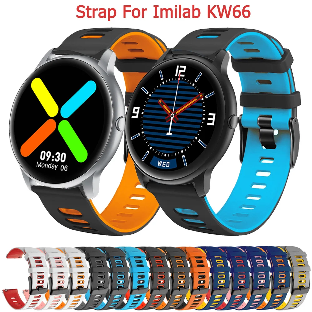 

Ремешок силиконовый для смарт-часов imilab kw66, 22 мм