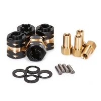 brass extended wheel hub spacer adapter axle counter weight for axial scx24 gladiator jlu bronco deadbolt c10 upgrades