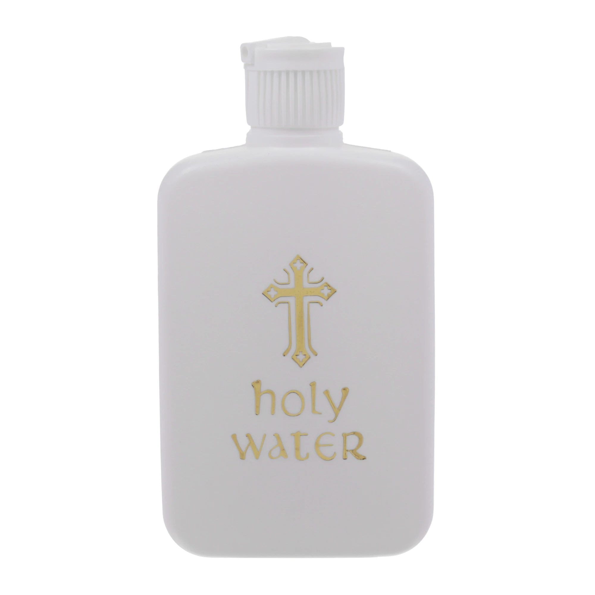 

60/100ml Easter Plastic Water Bottle Religious Articles Easter Holy Water Bottle With Gold Blocking Holy Water Bottle