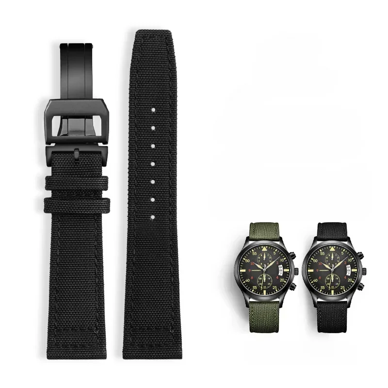 

Captain Blue Citizen High Density Knitting Wrist for IWC Pilot Portugal Portofino Nylon Canvas Men 20mm 21mm 22mm Watch Strap