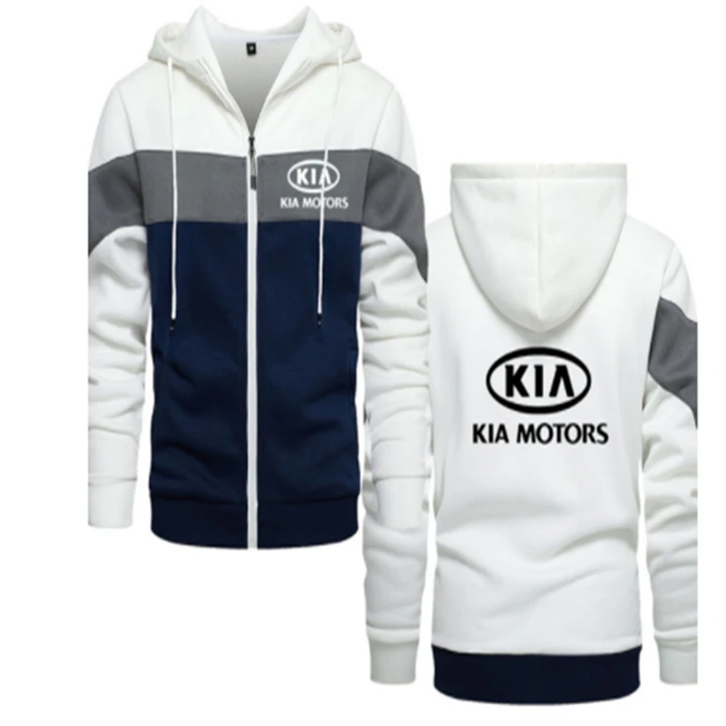 

New Men's Clothing KIA MOTORS Sweatshirt Casual Male Jacket Fleece Warm Hooded Quality SportWear Harajuku Outwear B