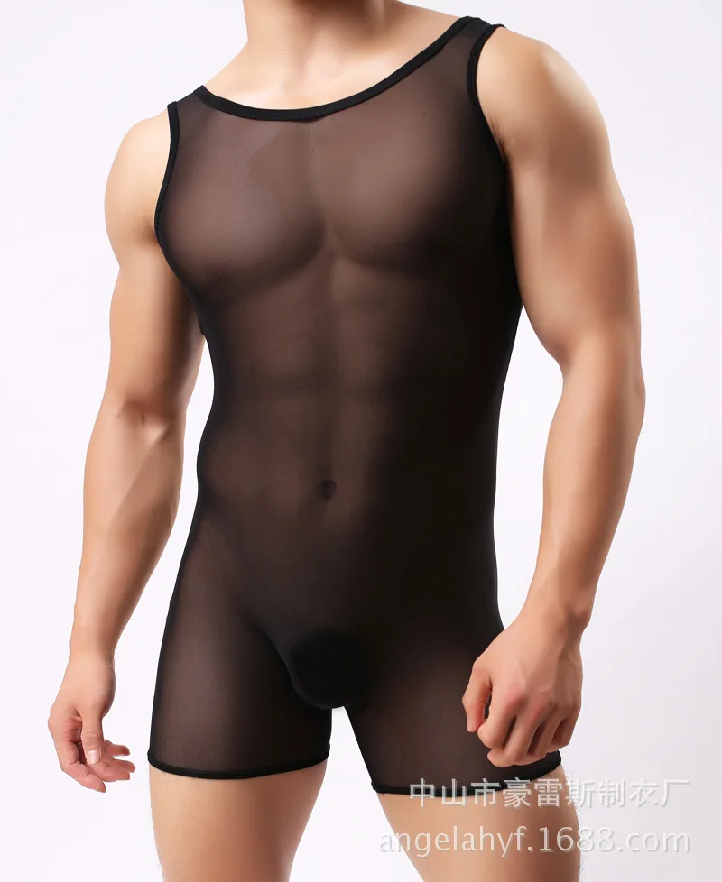 

Male Fantasy Sexy Underwear Gay Sissy Body Stockings Open Crotch Jumpsuit Men Erotic Lingerie Fetish Bodysuit Male Sexy Costume
