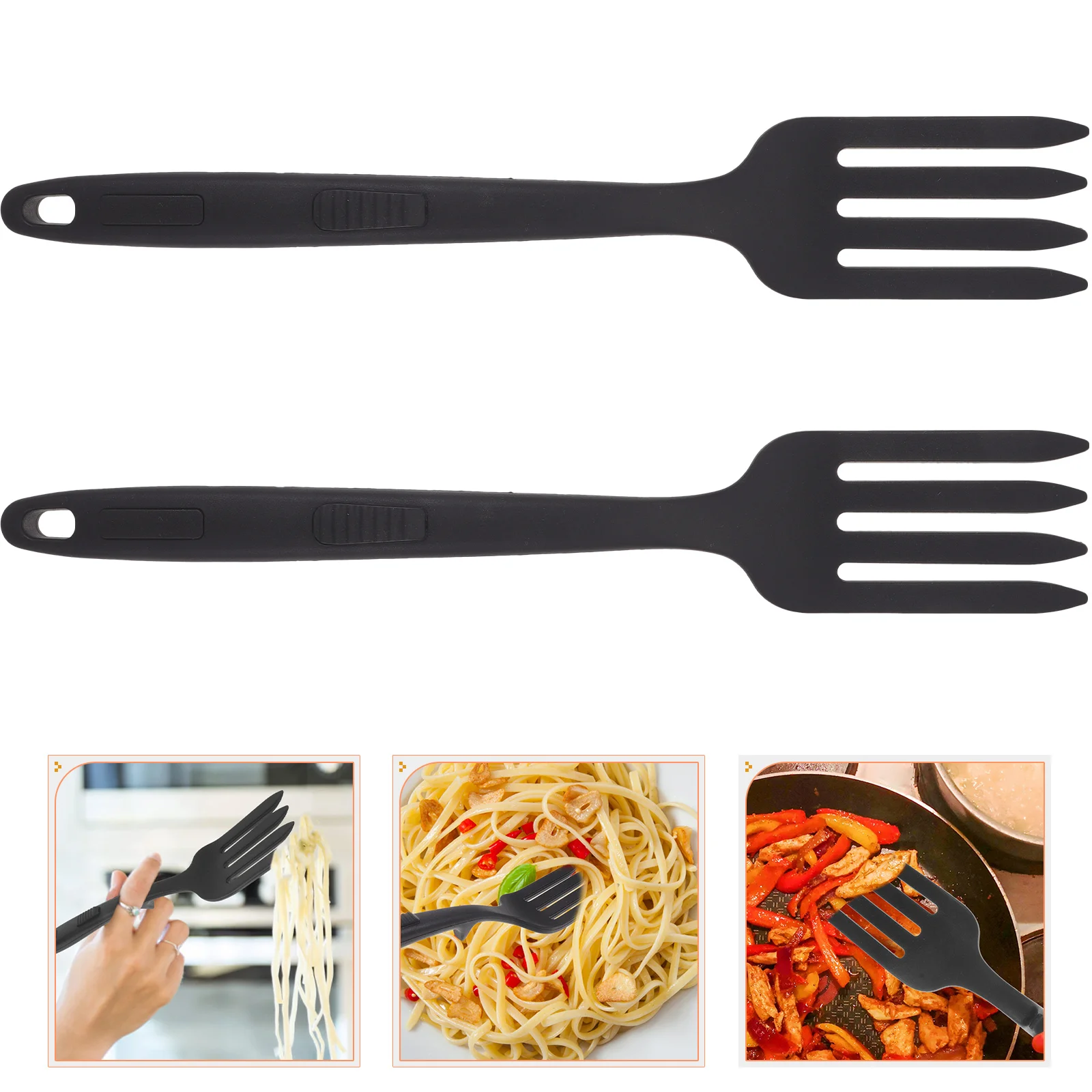 

2 Pcs Silicone Cooking Fork Silicone Forks Large Silicone Spatula Kitchen Utensils Silica Gel Mixing Fork