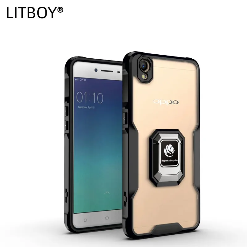 

Shockproof Armor Ring Holder Case For OPPO Realme 5 7i Reno 5 6 7 8Z Lens Protection Cover for Realme C33 C12 C15 C17 C35 A54 A5