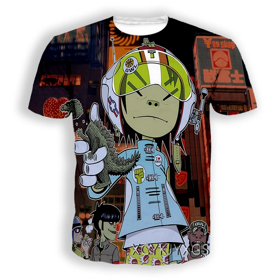 

Новые модные мужские/женские футболки phechion с 3D принтом Gorillaz, одежда в стиле хип-хоп для женщин, поставщики топов для прямой поставки A79