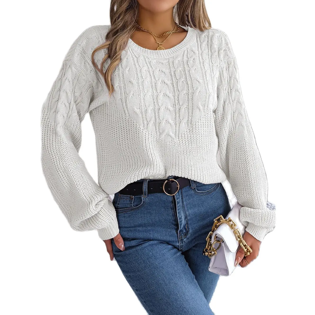 

Повседневный свободный женский свитер, Женский пуловер, вязаная уличная одежда для девочек, топы, женские элегантные свитера