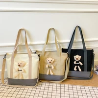 simple and lovely large volume handbag ladies casual bear handbag popular 2022 new shoulder bag
