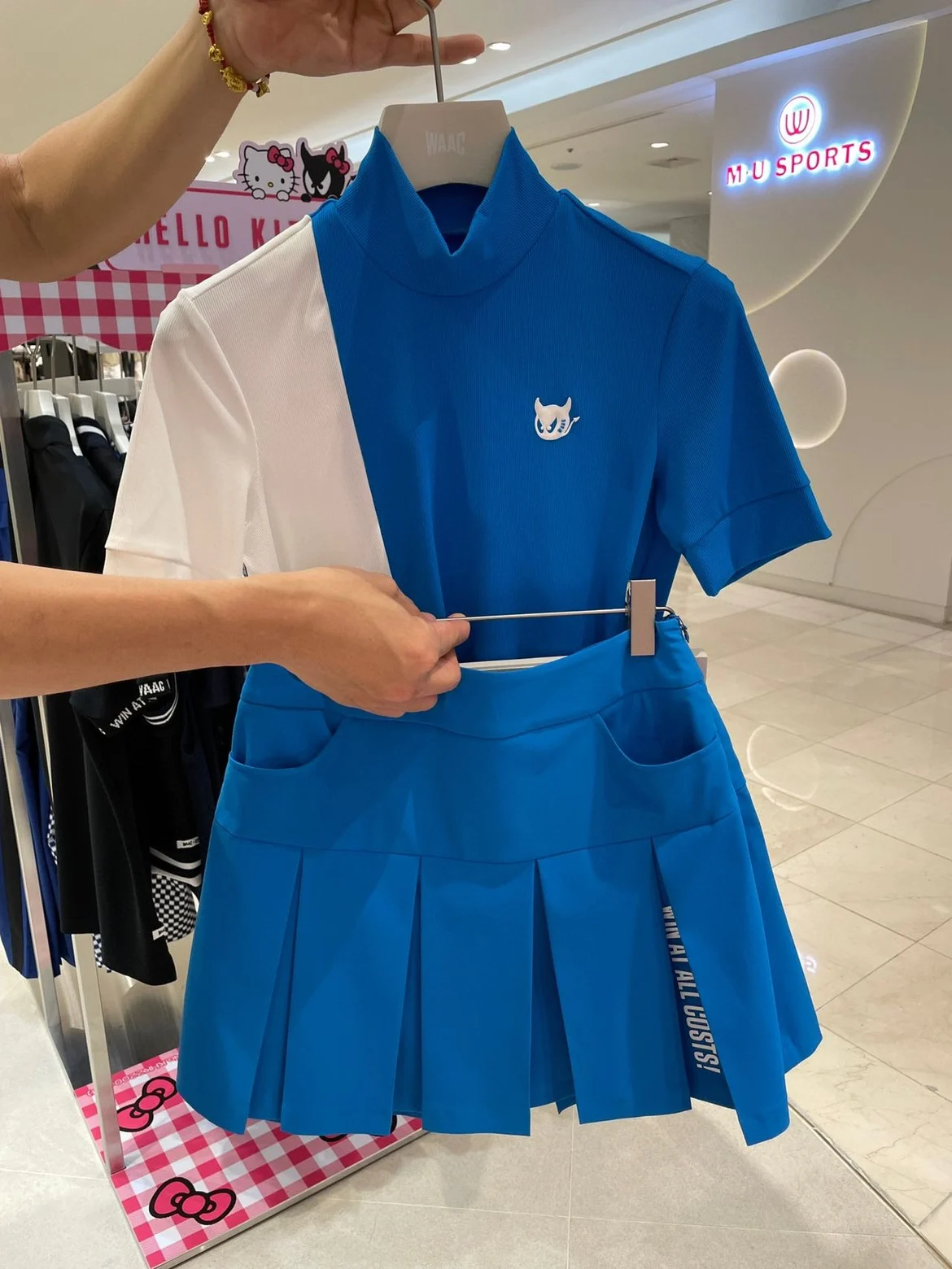 

WAAC Golf Jersey Colored Collar High Collar Summer New Korean Original Single Women's Short Sleeve T-shirt GOLF