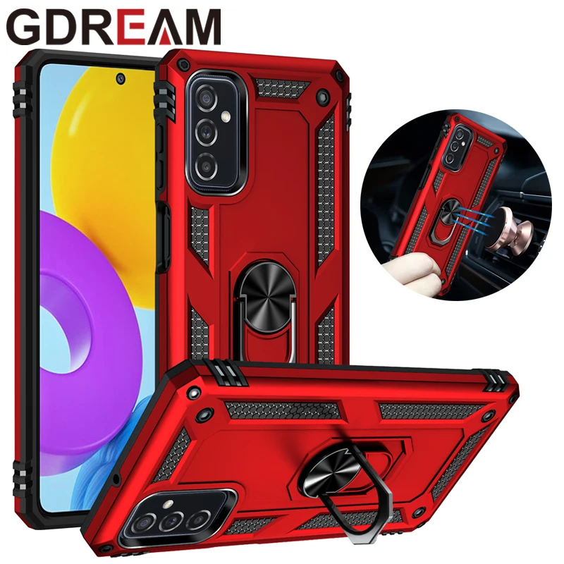 

GDREAM Shockproof Phone Case For Samsung Galaxy M52 5G Magnetic Ring Car Holder Armor Protective Cover For Samsung M23 M33 5G