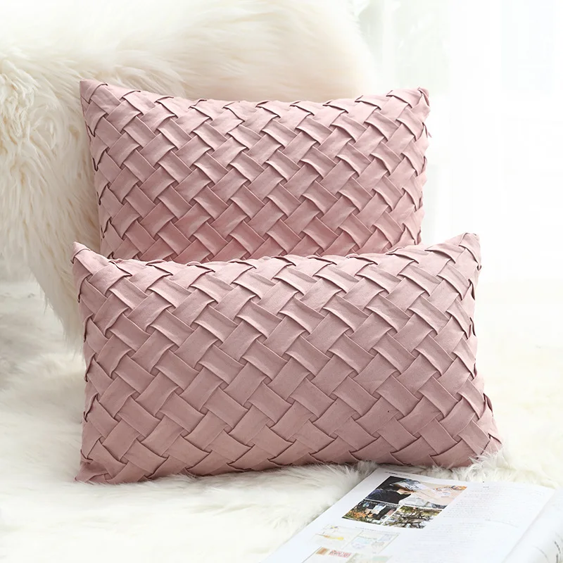 

Handmade Suede Woven Cushion Cover for Sofa Bed Home Decor Throw Pillow Covers Living Room Decorative Pillowcases 45x45/30*50cm