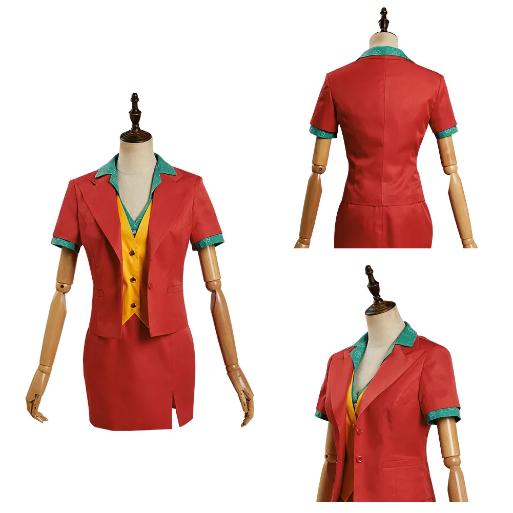 Женский костюм Джокера из фильма 2019 для косплея Офисная женская форма юбка