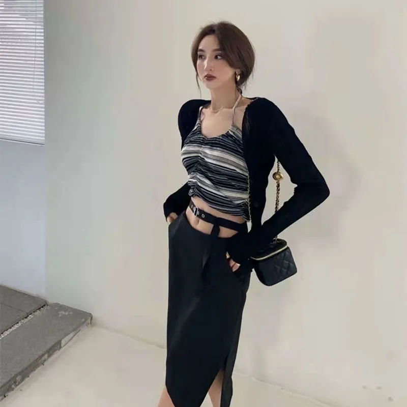 Женский солнцезащитный кардиган с v-образным вырезом и длинными рукавами