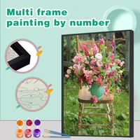 chenistory painting by numbers flowers on chairs handpainted kits drawing canvas pictures home decoration diy multi aluminium fr
