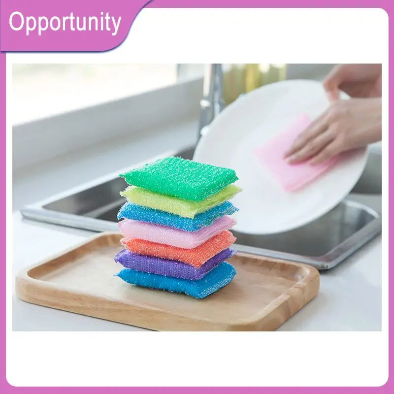 

4pcs/lot Kitchen Sponge Cleaning Brush Microfiber Scrub Sponges For Dishwashing Cleaner Pan Cloth Eraser Bathroom Accessories