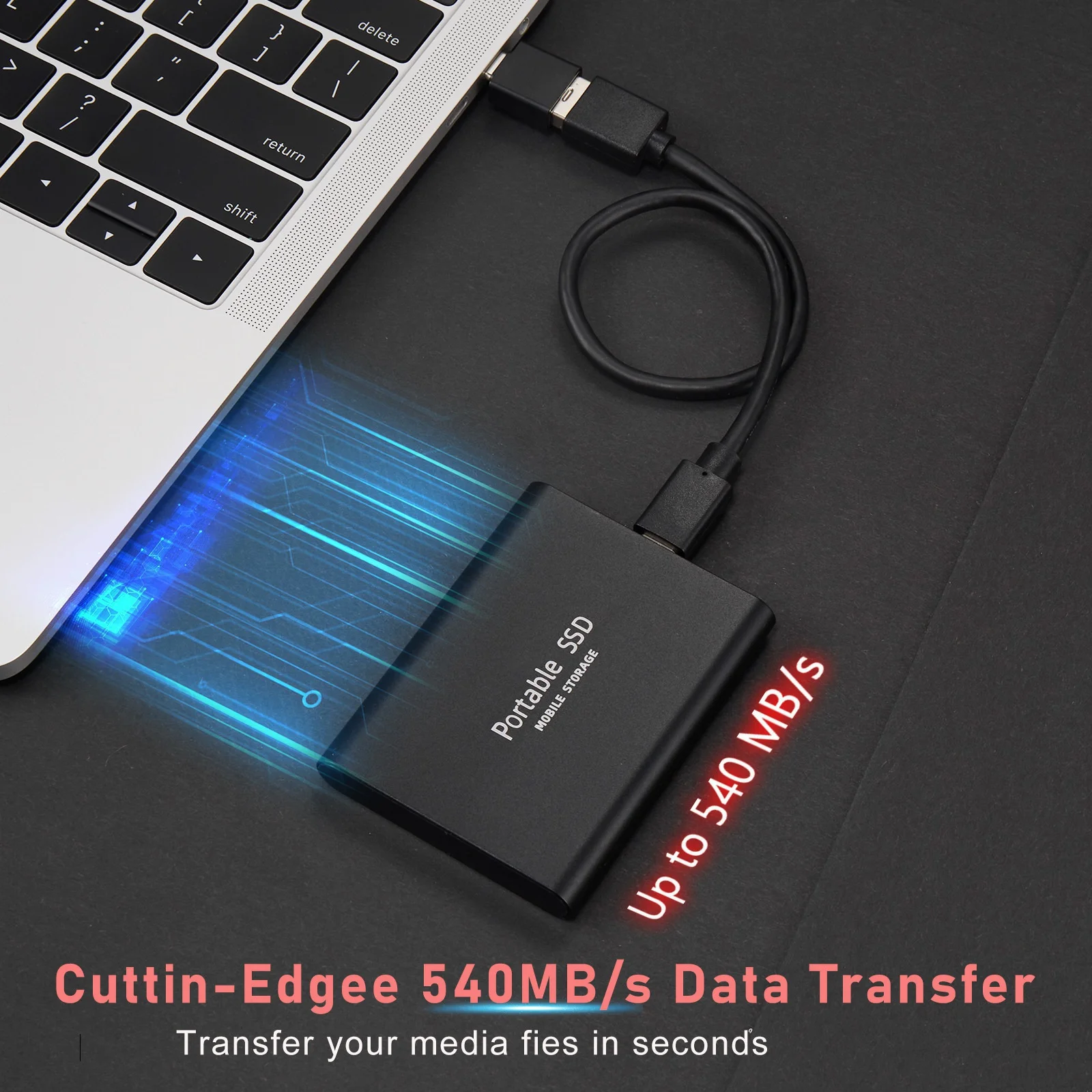 Portable SSD Type-C USB 3.1 8TB 16TB 32TB 64TB SSD Hard Drive 2TB External SSD M.2 for Laptop Desktop SSD Flash Memory Disk
