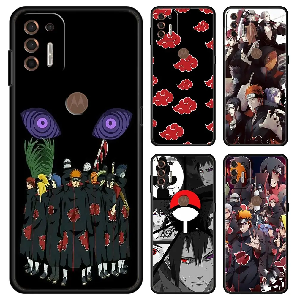Чехол Naruto Akatsuki для Moto G30 One Fusion G9 Plus Play G60 G8 Power Lite Edge 20 E6s G Stylus Phone Cover Coque |