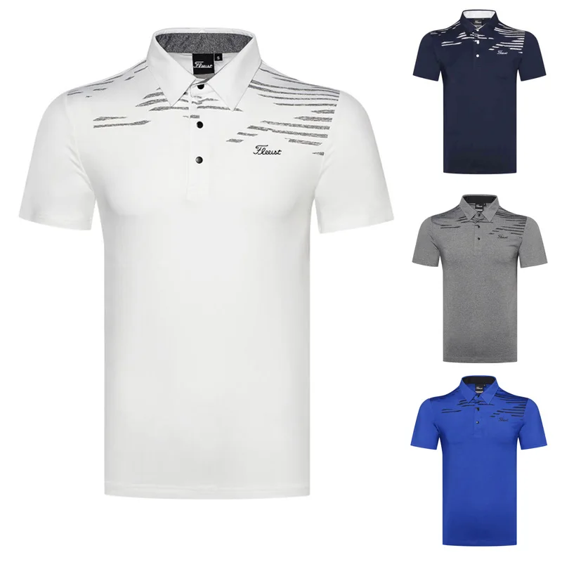 

Golf Clothing Men's Short-Sleeved T-Shirt Quick-Drying Breathable Sports Sweat-Absorbent Top Summer GOLF Wear