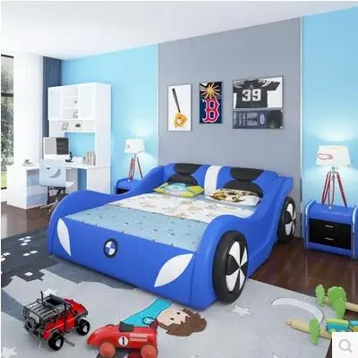 

Custom Car Shape Children's Bed Boy 1.2 M 1.5 Single Sports Car Bed with Guardrail Baby Three or Four Years Old Fall Proof