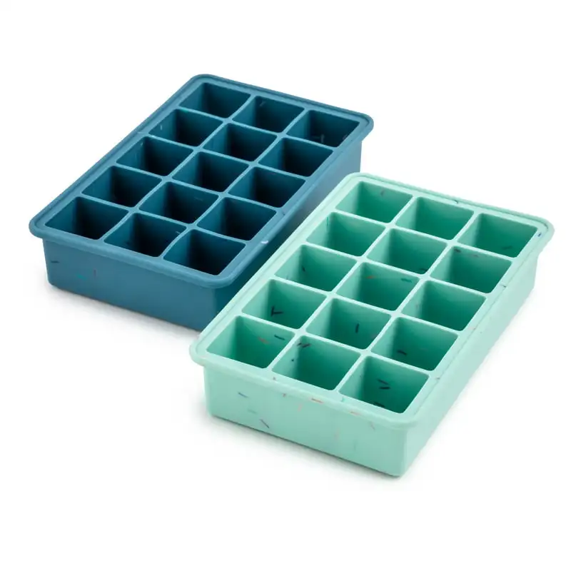 

Luxurious 2-Piece Set of Non-Stick Ice Cube Trays, Easy to Use and Clean.