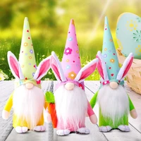 easter bunny gnome decoration easter faceless doll rabbit party happy easter plush dwarf home party decorations kids toy