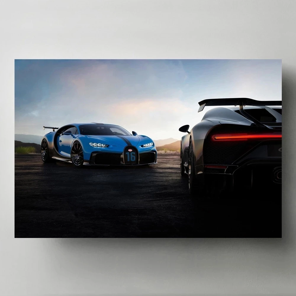 

Supercar Night Bugatti Chiron Pur Picture Home Decor Modular Canvas Painting Modern Printed Poster Wall Art Living Room No Frame