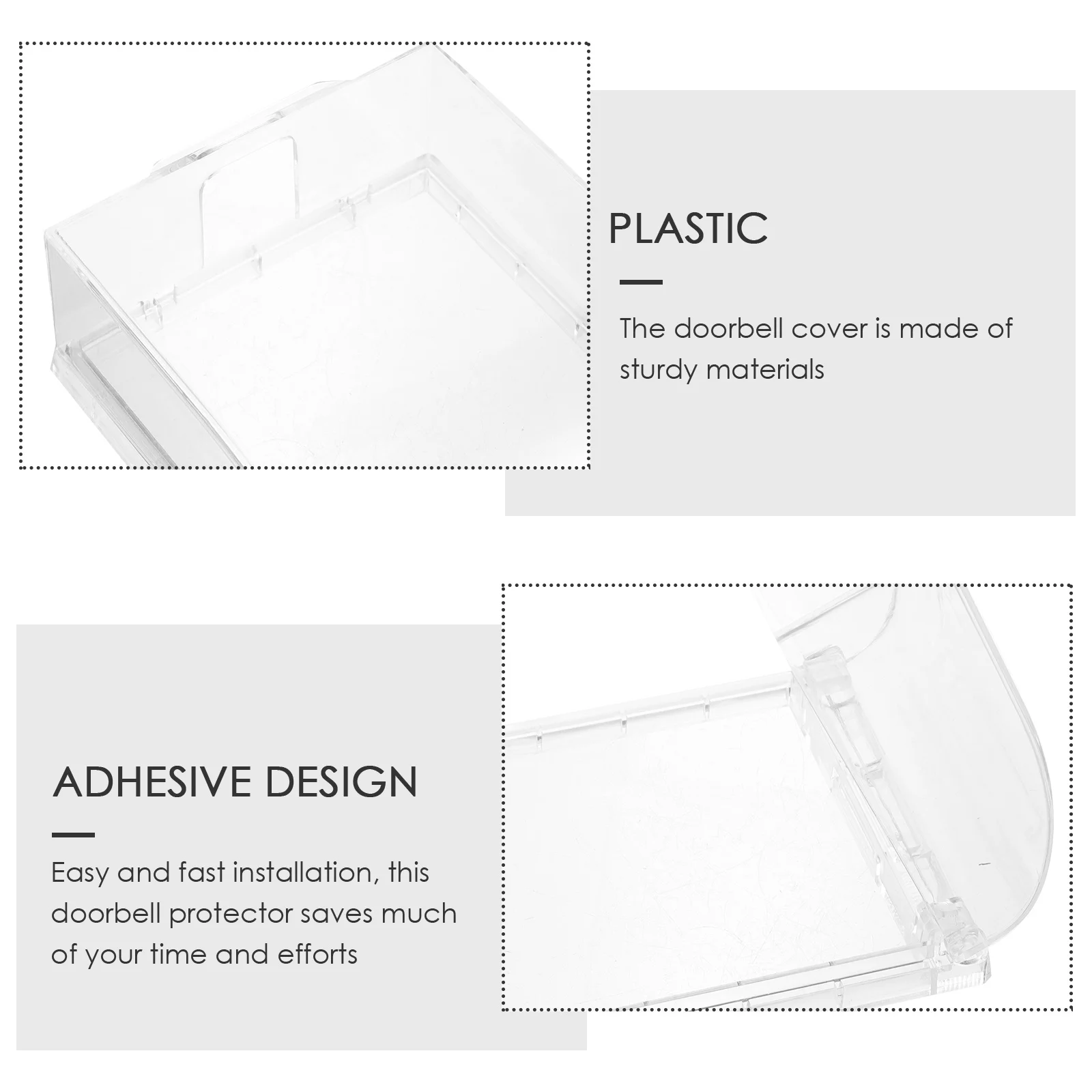 

Doorbell Rainproof Cover Splash-proof Transparent Home Outdoor Protector Wireless