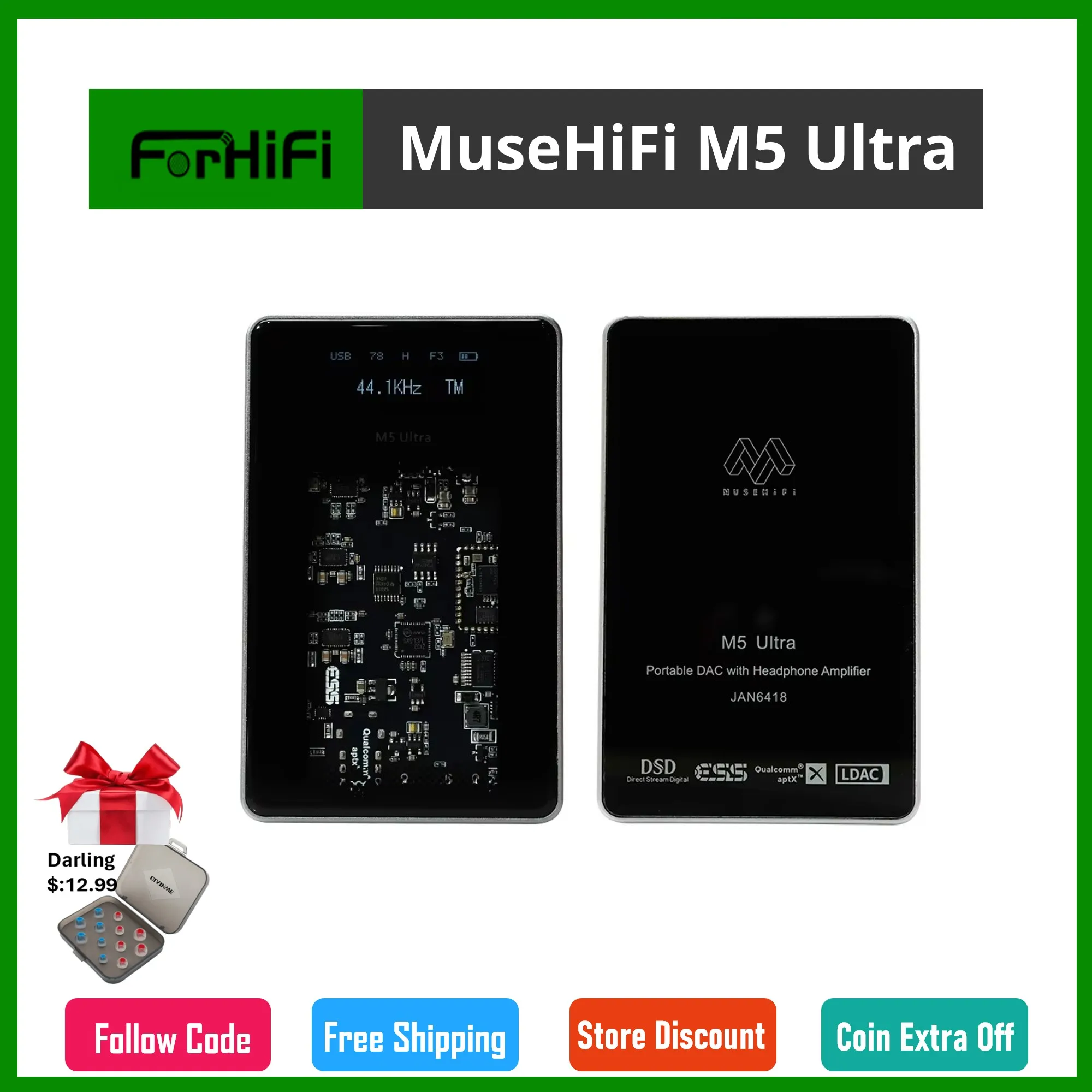 Портативный Bluetooth-динамик Musehifi M5 Ultra Hi-Res