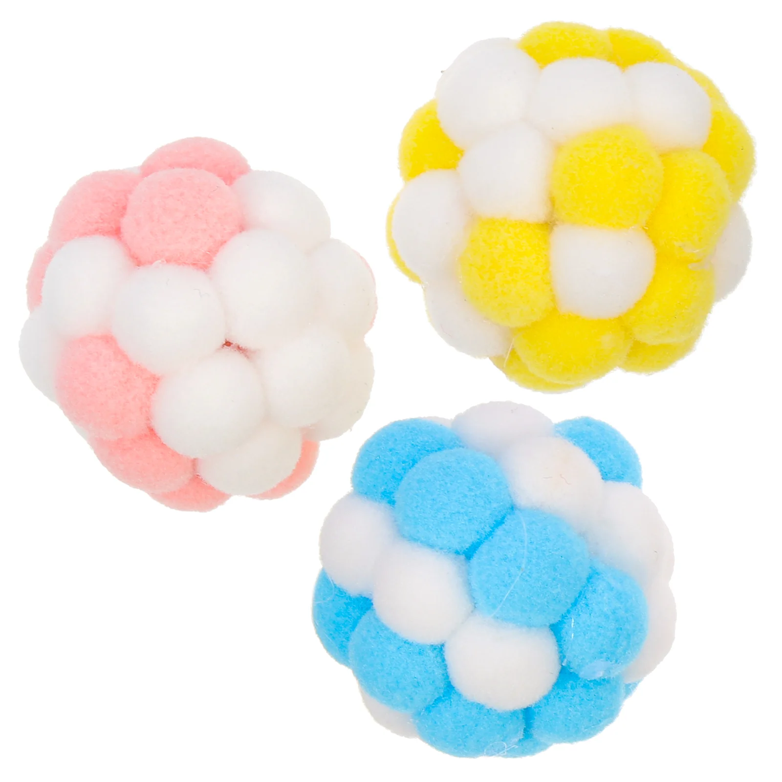 

Cat Toyballs Plush Toys Crinkle Bell Chewing Interactive Kitten Sparkle Pet Chew Squeaky Indoor Teaserdiversion Self