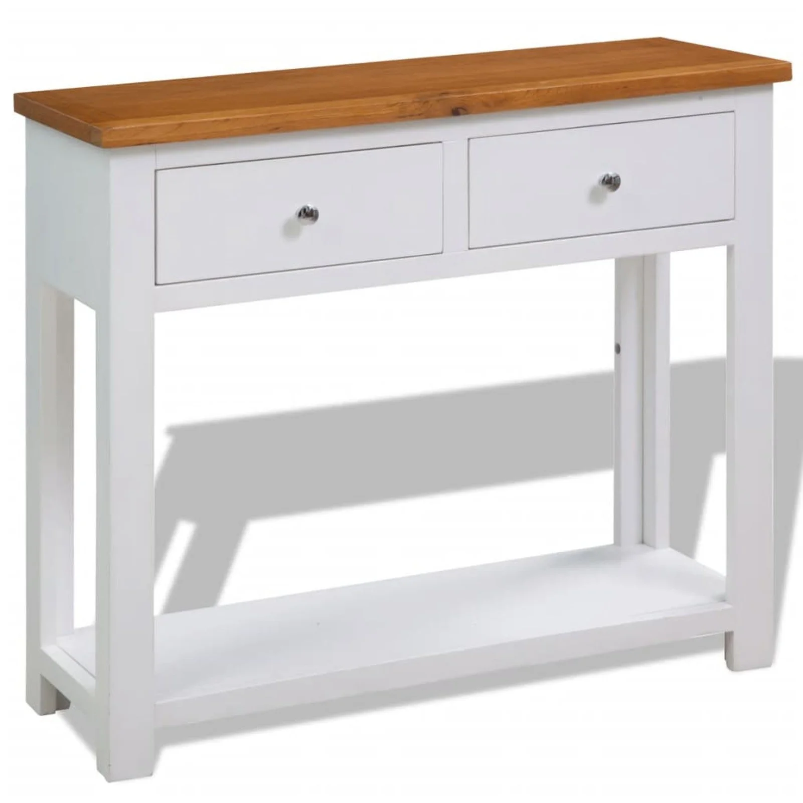 

Console Table 32.7"x11.8"x28.7"Solid Oak Wood