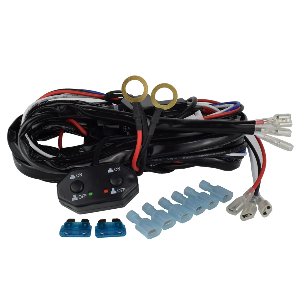 JALN7 переключатель проводки жгут управления 3 метра DC 12 В светодиод автомобиль мотоцикл рабочий свет точечное Вождение двухцветный дальний/ближний свет Противотуманные фары s JALN7 переключатель проводки жгут управления 3 метра DC 12 В светодиод автомобиль мотоцикл рабочий свет точечное Вождение двухцветный дальний/ближний свет Противотуманные фары s