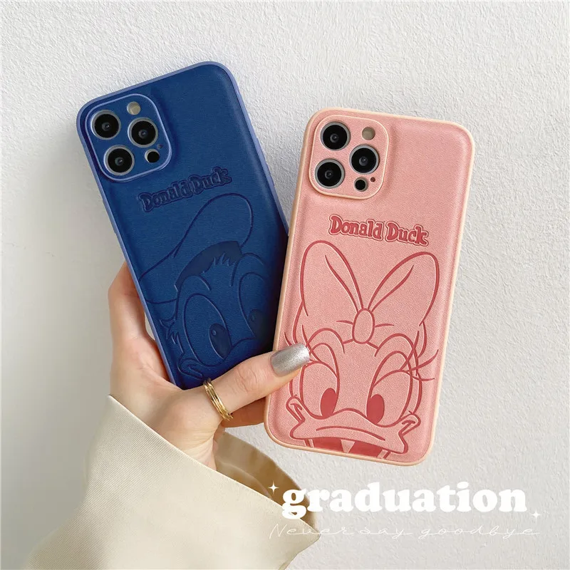 

Letter Donald Duck soft shell suitable for Apple 13Pro Max XR XS X12promax mobile phone case 11 skin protective cover cartoon 7p