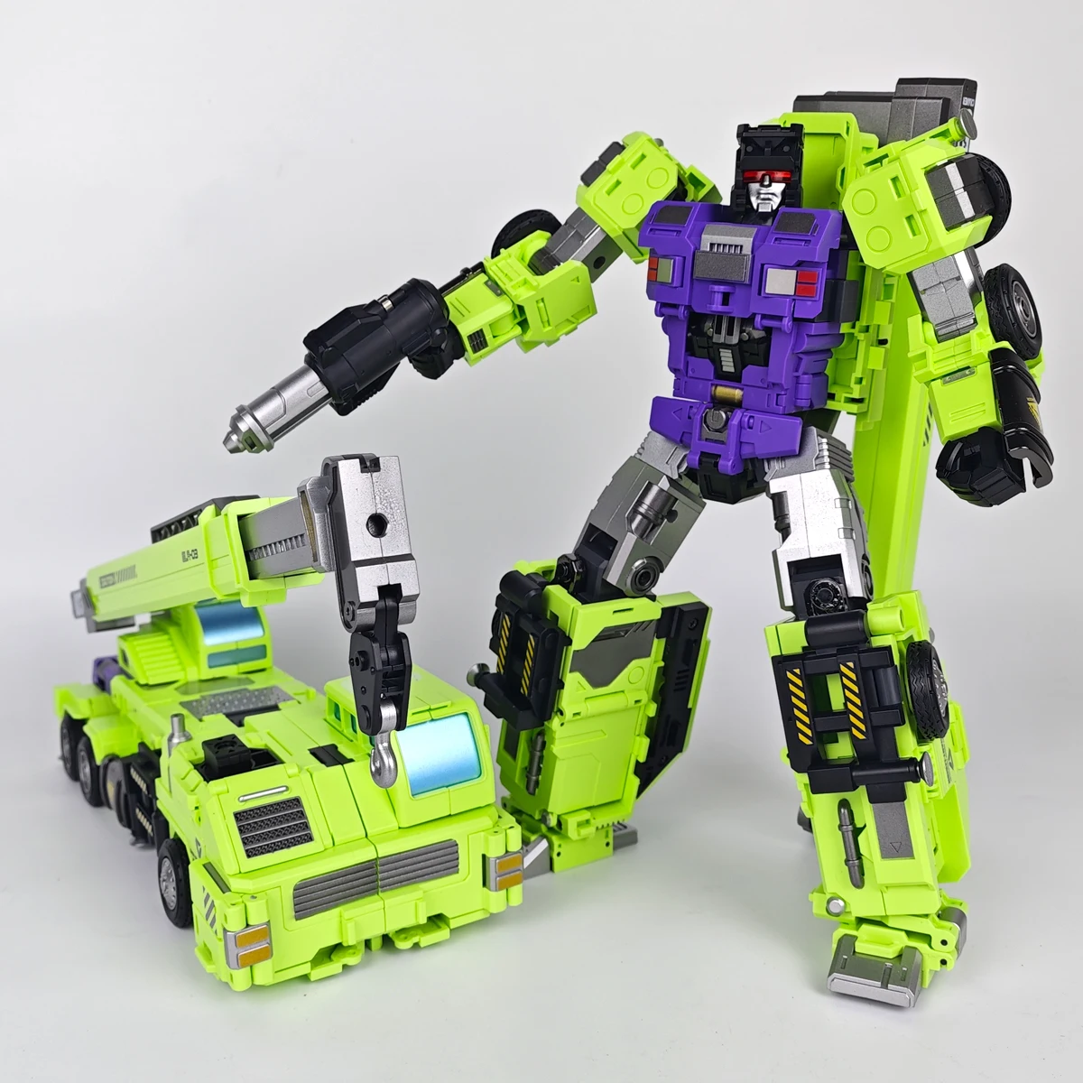 Фото [В наличии в Марме/Апр] Mecha Invasion GLA-03 GLA-04 Giant Legion Heavy Builder Haul Hook Devastator Transformation Фигурка №3