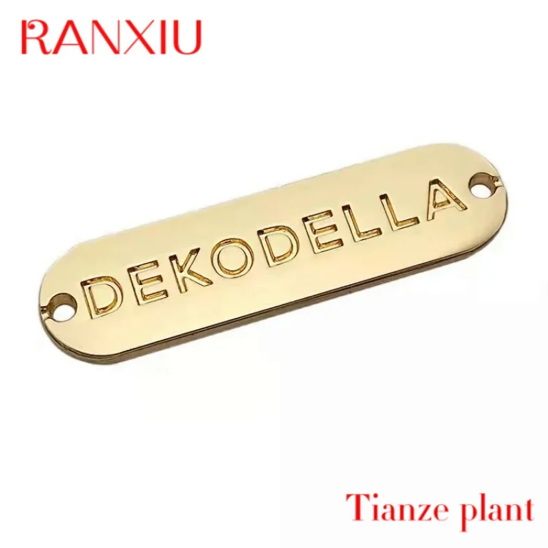 

Custom Custom Logo Label Sew On Clothes Design Fashion 3D Engraver Metal Plate Logo Tags For Clothing