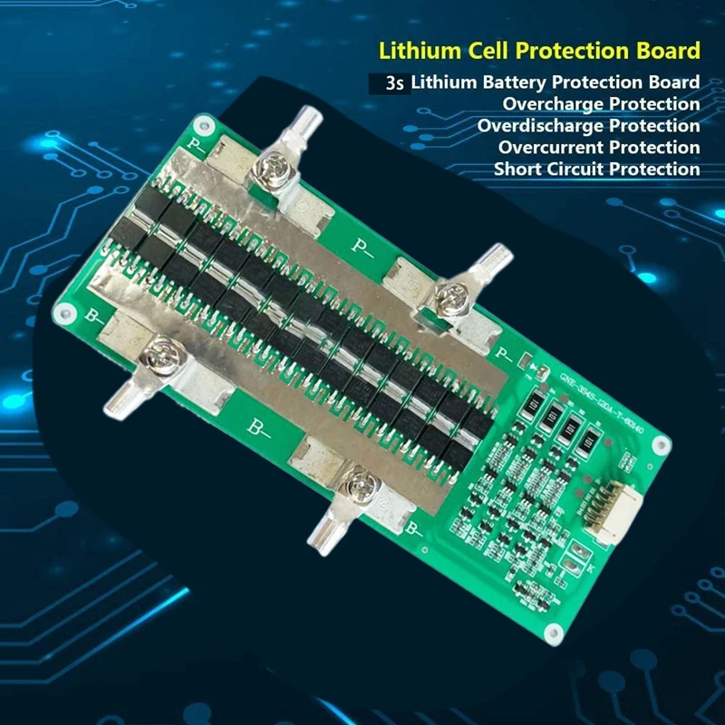 

Плата защиты литиевой батареи 3S 12 В со сбалансированным зарядным током одного порта а непрерывный Преобразователь мощности А
