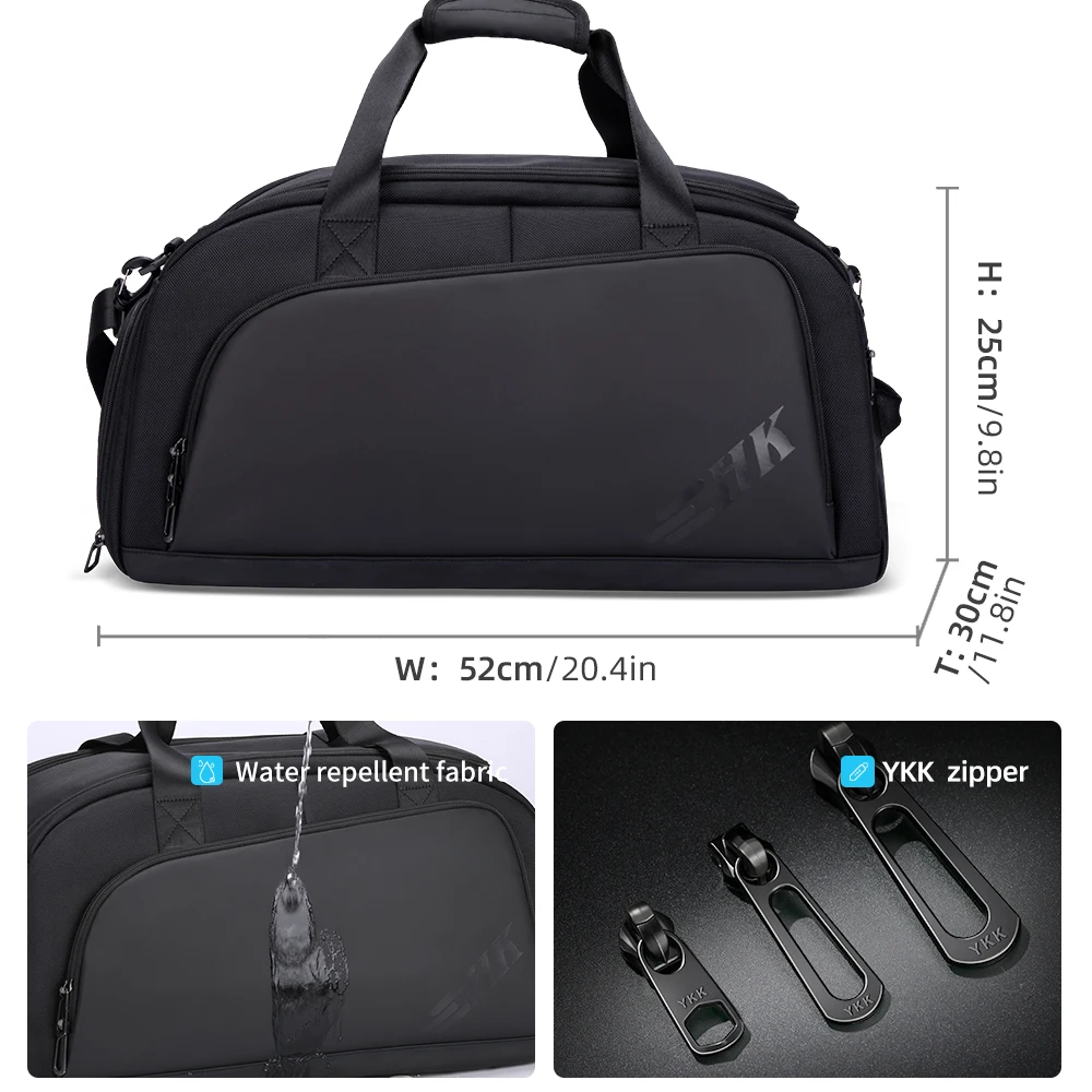 HEROIC KNIGHT Men Casual Travel Bags Carry Hand Luggage Multifunctional Backpack Waterproof Large Capacity Mens Shoulder Handbag