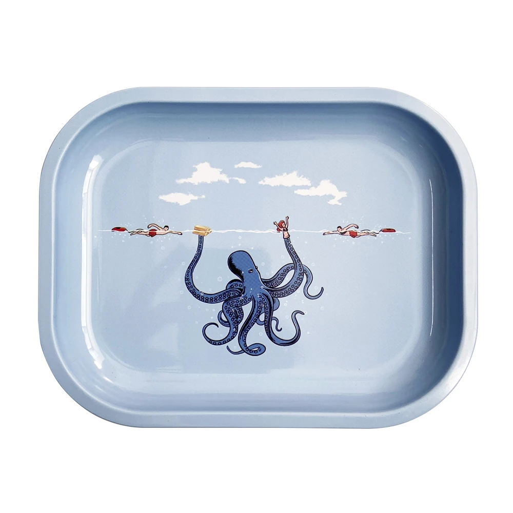 

2024 НОВЫЙ дизайн 18*14 см металлический поднос для табака, аксессуары для курения сигарет, жерстяное блюдо для ключей, тарелка для хранения фруктов