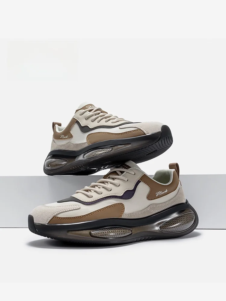 Mark Huafei Men's Sneaker Shoes 2024 New Autumn Thin Casual Height Increasing Breathable Dad