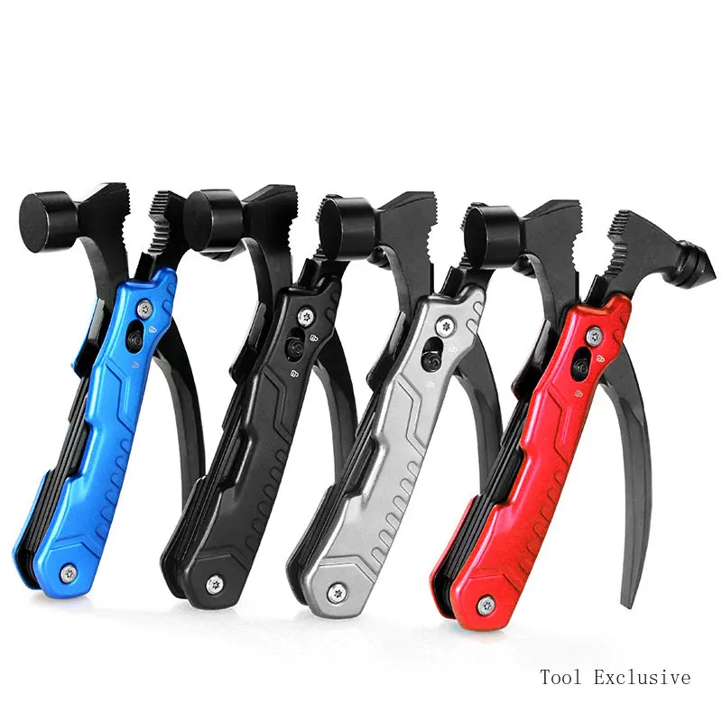 Portable Multi Tool Outdoor Life Hammer Combination Camping Tool Home Explore Escape Emergency Window Breaker Seat Belt Cutter